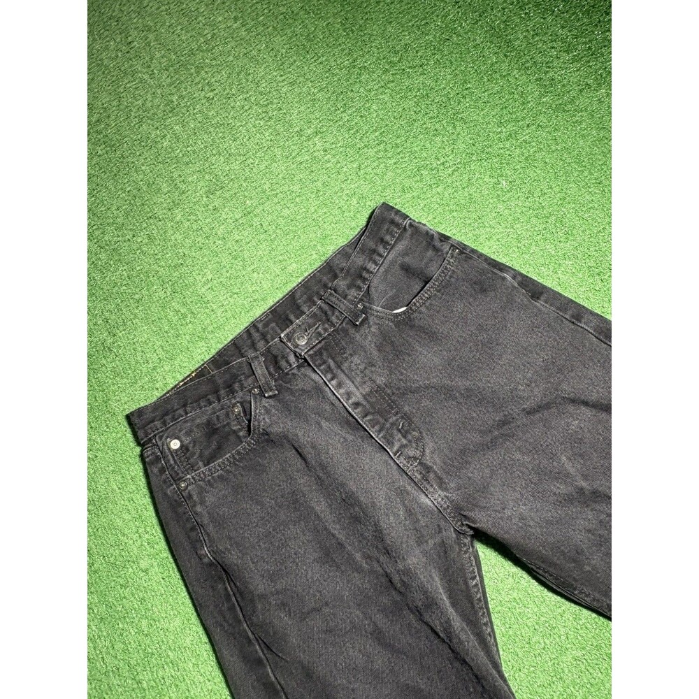 Levi's 505 Jeans Men's 34X32 Black Denim Straight Regular Fit (33x30 Actual) - Picture 7 of 9